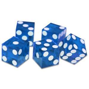  19mm Polished A Grade Serialized Set of 5 Blue Casino 