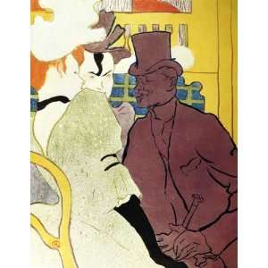 Englishman At Moulin Rouge by Toulouse Lautrec. Size 13.93 X 18.00 Art 