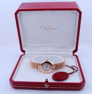 Ladies CARTIER COLISEE 18K Yellow Gold FACTORY Diamond Watch  