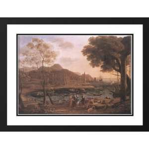   Double Matted Harbour Scene with Grieving Heliades