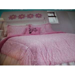    Pink Zebra Comforter Set by Living Quarters