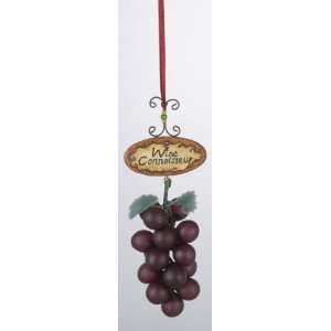   Tuscan Winery Purple Grape Bunch Wine Connoisseur Christmas Ornament