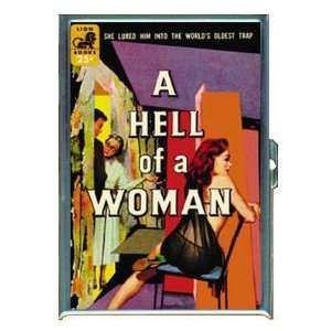 HELL OF A WOMAN SEXY PULP ID Holder, Cigarette Case or Wallet MADE IN 