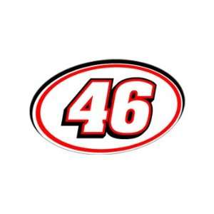    46 Number   Jersey Nascar Racing Window Bumper Sticker Automotive