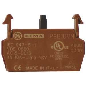  GENERAL ELECTRIC P9B01VN Contact Block,Standard,1NC,Screw 
