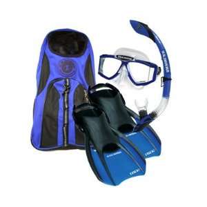 US Divers Travelers Sideview LX Dry Snorkel Set