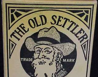 Vintage The Old Settler Clears Black Water Box Findlay  