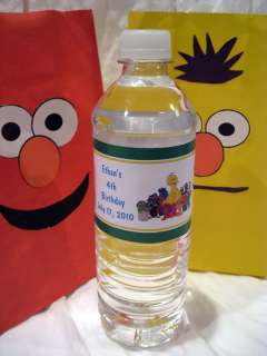 Sesame Street Birthday PDF CD w/ Favors Water Candy Popcorn Bubble 