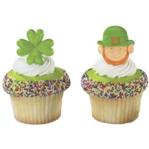  12 ct   St. Patricks Day Shamrock and Leprechaun Cupcake 