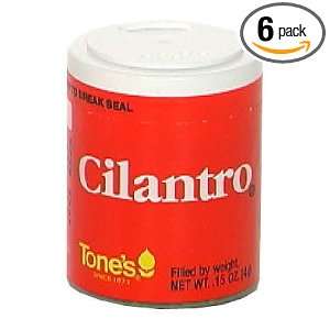 Tones Cilantro, .15 Ounce Containers (Pack of 6)  Grocery 