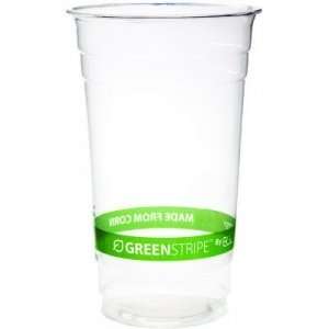  Eco Products GreenStripe PLA Cold Cups, 24oz, Clear 