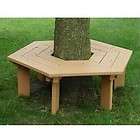   park products hexagonal tree bench redwood 