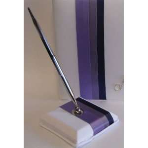  Shades of Purple Wedding Guest Pen in Gold or Silver 