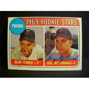  Jerry Crider & George Mitterwald Minnesota Twins Rookie 