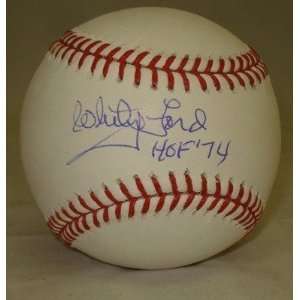  Whitey Ford Signed Baseball   HOF 74 JSA W150937 