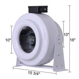   Ventilation 10 Inch Inline Cooling Duct Fan Exhaust Air Blower Vent