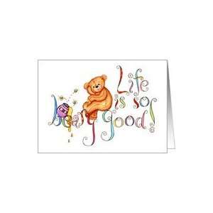  Life Is So Good Bear   Thank You Card Health & Personal 