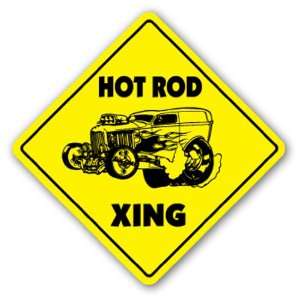  HOT ROD CROSSING  Sign  racing race car parts roadster 