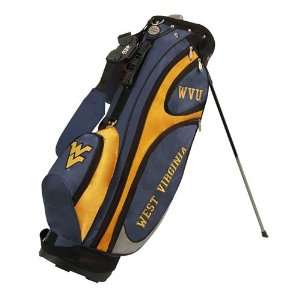   West Virginia Mountaineers Navy Blue Old Gold Gridiron Stand Golf Bag
