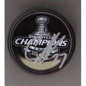 Craig Adams Signed Pittsburgh Penguins Champs Puck