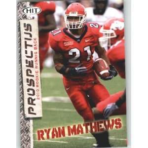  2010 Sage HIT Prospectus #P11 Ryan Mathews   San Diego Chargers 