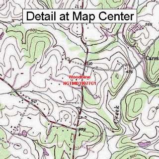 USGS Topographic Quadrangle Map   Woodbine, Maryland (Folded 