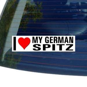  I Love Heart My GERMAN SPITZ   Dog Breed   Window Bumper 