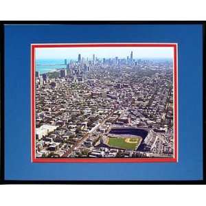  Wrigley Field Aerial with Chicago Skyline Artwork