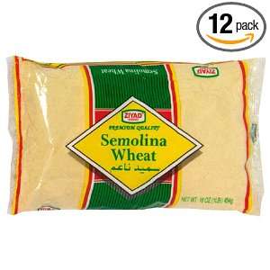 Ziyad Semolina Wheat, 16 Ounce Bags (Pack of 12)  Grocery 