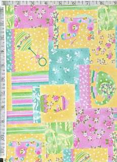 New Quilting Sewing Cotton Fabric Baby Pastel Patchwork  