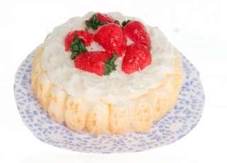 Dollhouse Miniature Delicious Lady Finger Strawberry Cake is designed 