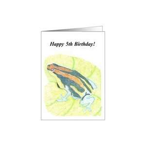  Frog 5th Birthday Card Toys & Games