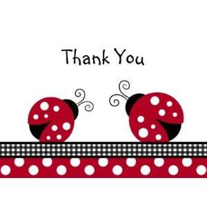 Polka Dot Red Ladybug Thank You Note Cards Health 