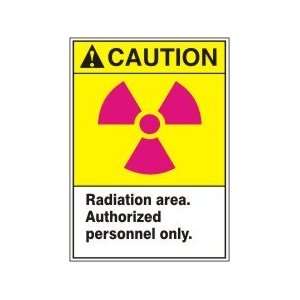  Caution Radiation Sign,14 X 10in,al,eng   ACCUFORM 