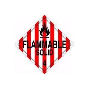  DOT Placards FLAMMABLE SOLID (W/GRAPHIC) 10 3/4 x 10 3/4 