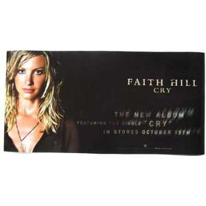  Faith Hill Cry Original CD Promo Poster 2002