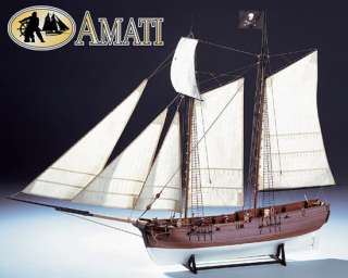 AMATI ADVENTURE PIRATE SCHOONER wood model ship KIT NEW  