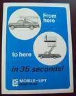 1960s Mobile Lift Model 15 22 Sales Literature Brochure