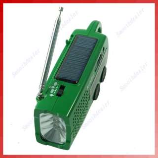 Multifunction Crank Dynamo Solar FM MW Emergency Alarm USB Phone 