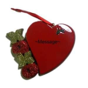   Xoxo Red Heart Christmas Holiday Gift Expertly Handwritten Ornament