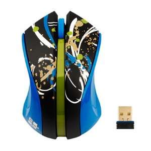  G Cube Paintsplash Collections 2.4Ghz Wireless Mouse (Teal 