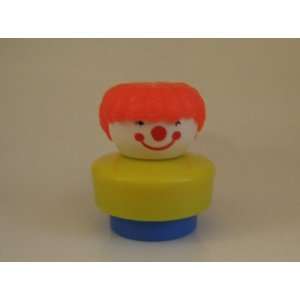  Vintage Little People Clown (Red Hair, Yellow Shirt 
