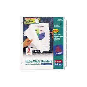  Index Maker Clear Label Dividers, 8 Tab, 11 1/4 x 9 1/4, 5 