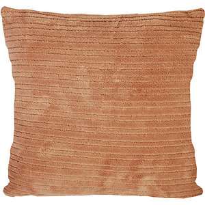 Ribbed Toss Pillow, Hot Chocolate / Beige 16 x16 NEW  