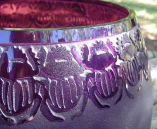 cut scarabs along the top rim awesome purple color wonderful 