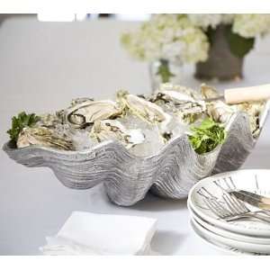  Pottery Barn Oyster Shell Serving Bowl