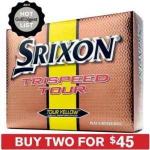 Srixon Mens TriSpeed Tour Yellow Golf Balls 2011   12 pack  
