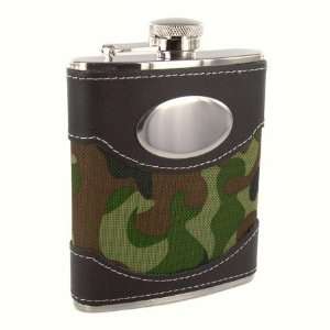  6 oz. Green Camouflage Flask