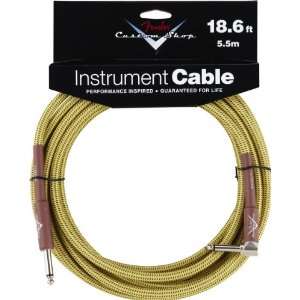  Fender Custom Shop 18.6 Angled Instrument Cable   Tweed 