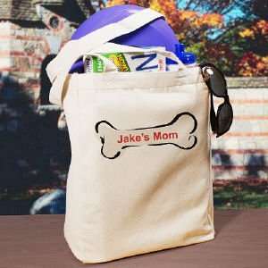    Doggys Owner Personalized Canvas Tote Bag 